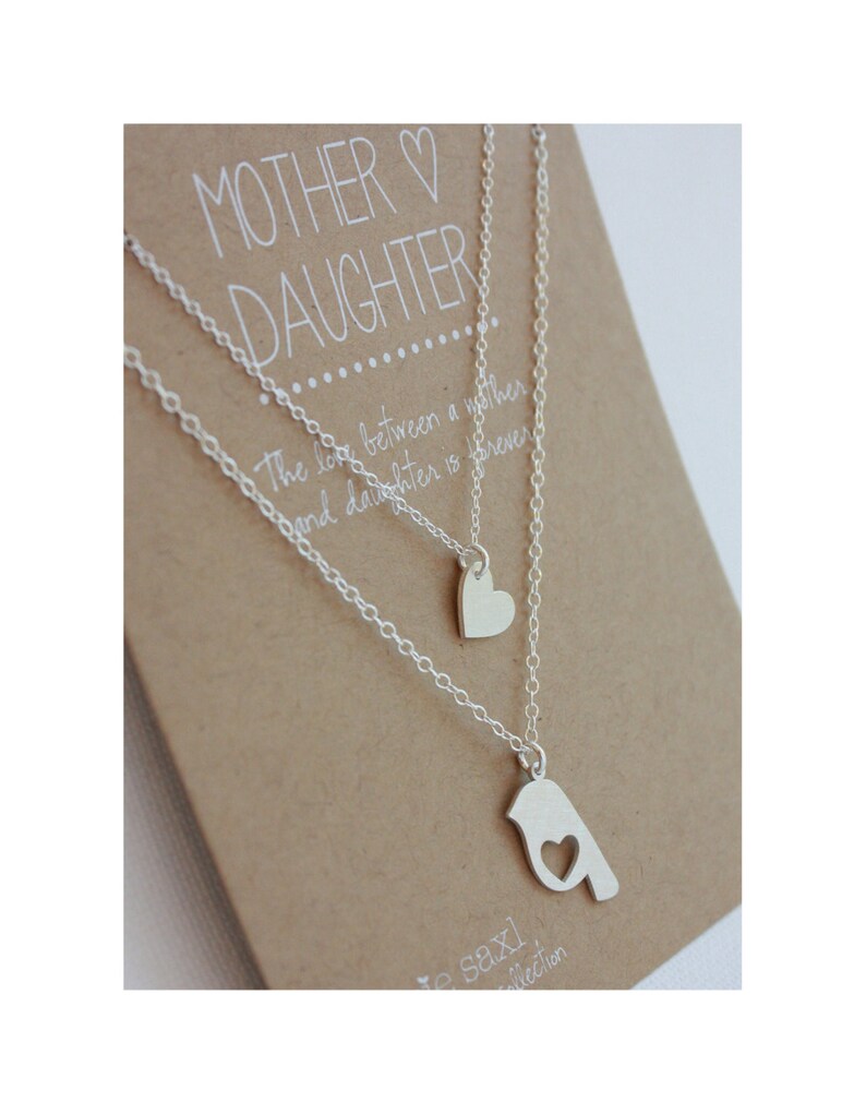 Mother Daughter Necklace Set Daughter Gift Jewelry Gift Etsy