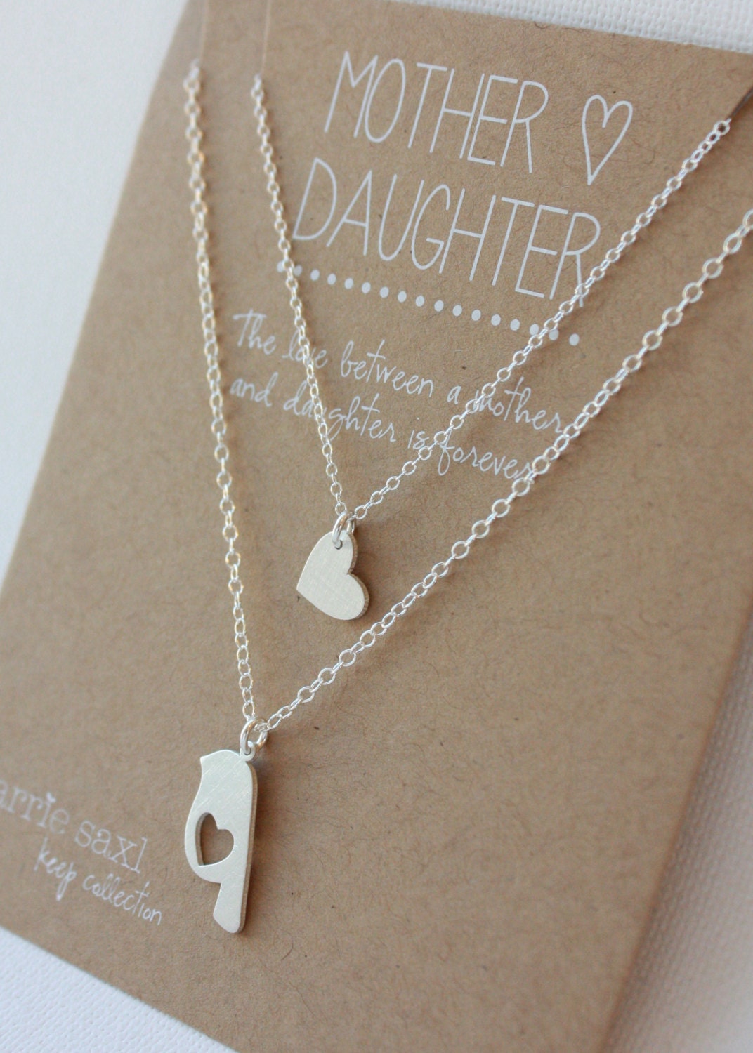 Mother Daughter Necklace Set Daughter Gift Jewelry Gift Etsy