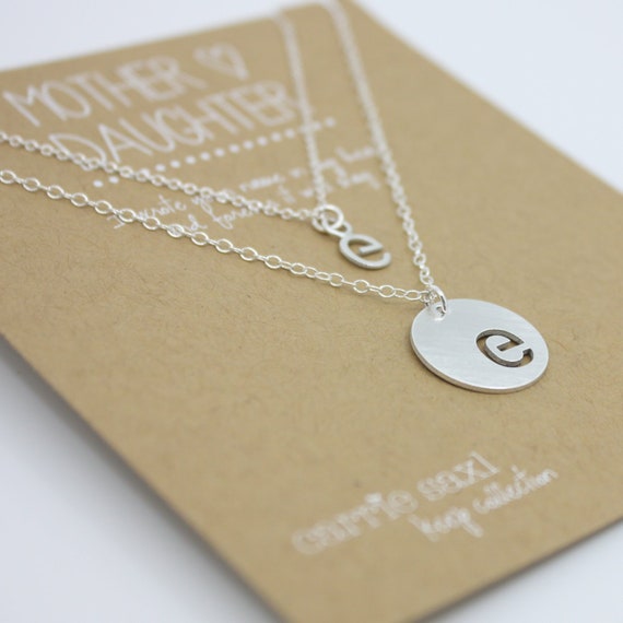 Personalized Mother Daughter Necklaces - graduation gift - Jewelry gift - Initial necklace - Initial jewelry - Personalized necklace - mom