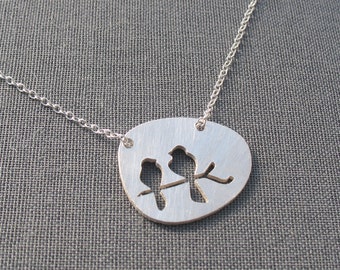 Mother's Day - gift for her - mother's necklace - mom necklace - gift for mom - push present -  mother child necklace -  bird necklace