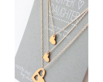 Mother Daughter Necklace Set - Mother's Day Gift - Mother necklace gift - Gift for Mom - daughter necklaces - jewelry gift - gift for her