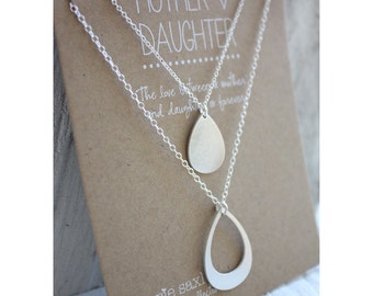 Mother Daughter Jewelry - Gift - Mom Gift - Jewelry For Her - Mother of the Bride - Wedding gift - Daughter necklace gift - Christmas gift