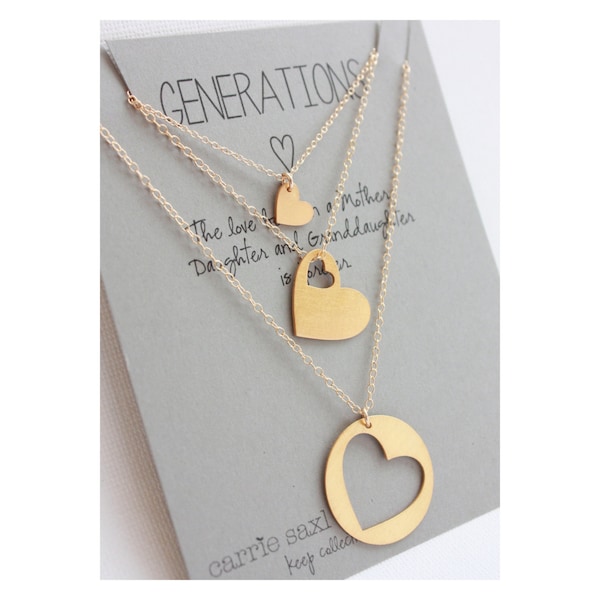 Generations necklace set. Gift for Grandmother. Personalized necklaces. Grandmother mother daughter. Mother gift. Grandma. Mother's Day Gift