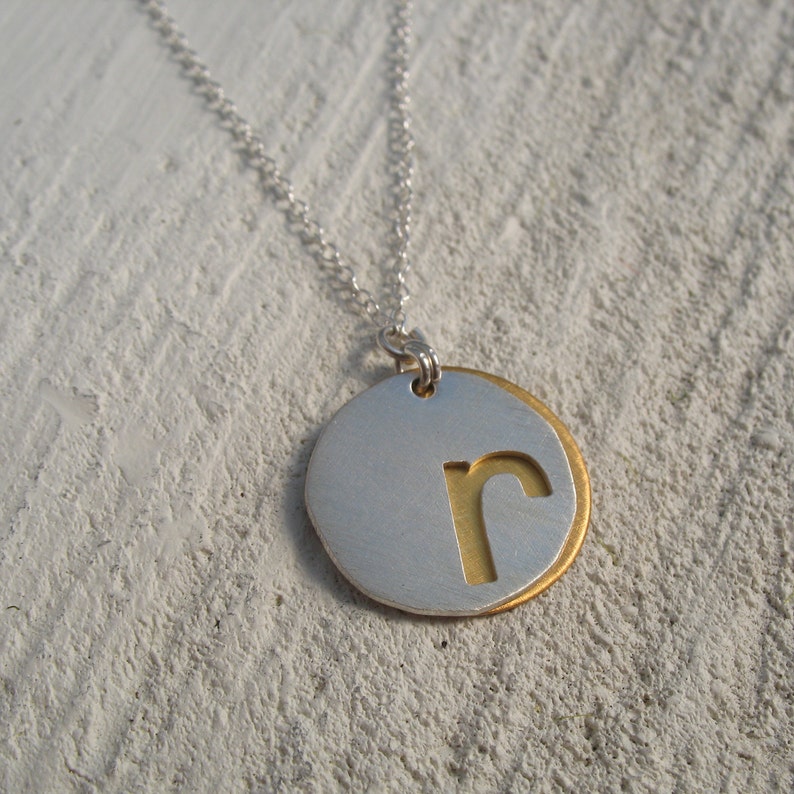 personalized jewelry gift initial necklace gift for mom monogram jewelry silhouette letter mother's day mother necklace image 2