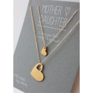 Mother Daughter Necklace Set - jewelry gift -Mother&#39;s Day gift - mother daughter jewelry - necklace gift - for her - wedding - for mom