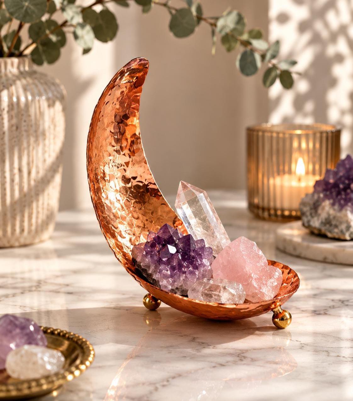Crescent Moon Crystal Stand - Etsy