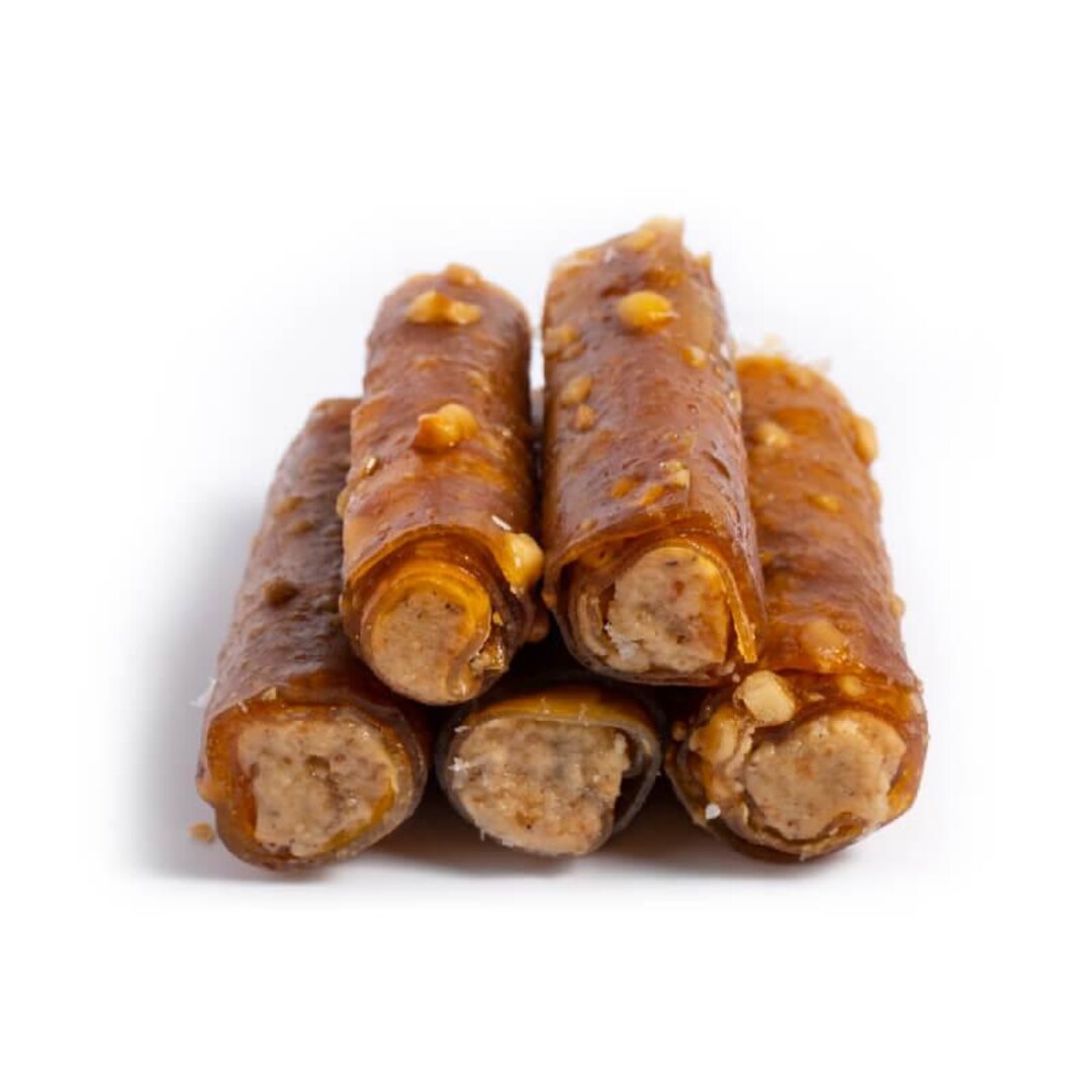Rollo Turco Rollo de mora y avellana / Lámina de fruta rellena de avellana / Rollo ...