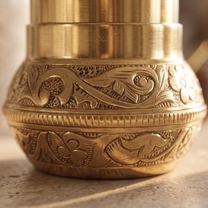 Handmade Brass Salt and Pepper Grinder Set, Turkish Pepper Mill, Coffee Grinder, Herb Grinder, Kitchen Decor Gift image 9
