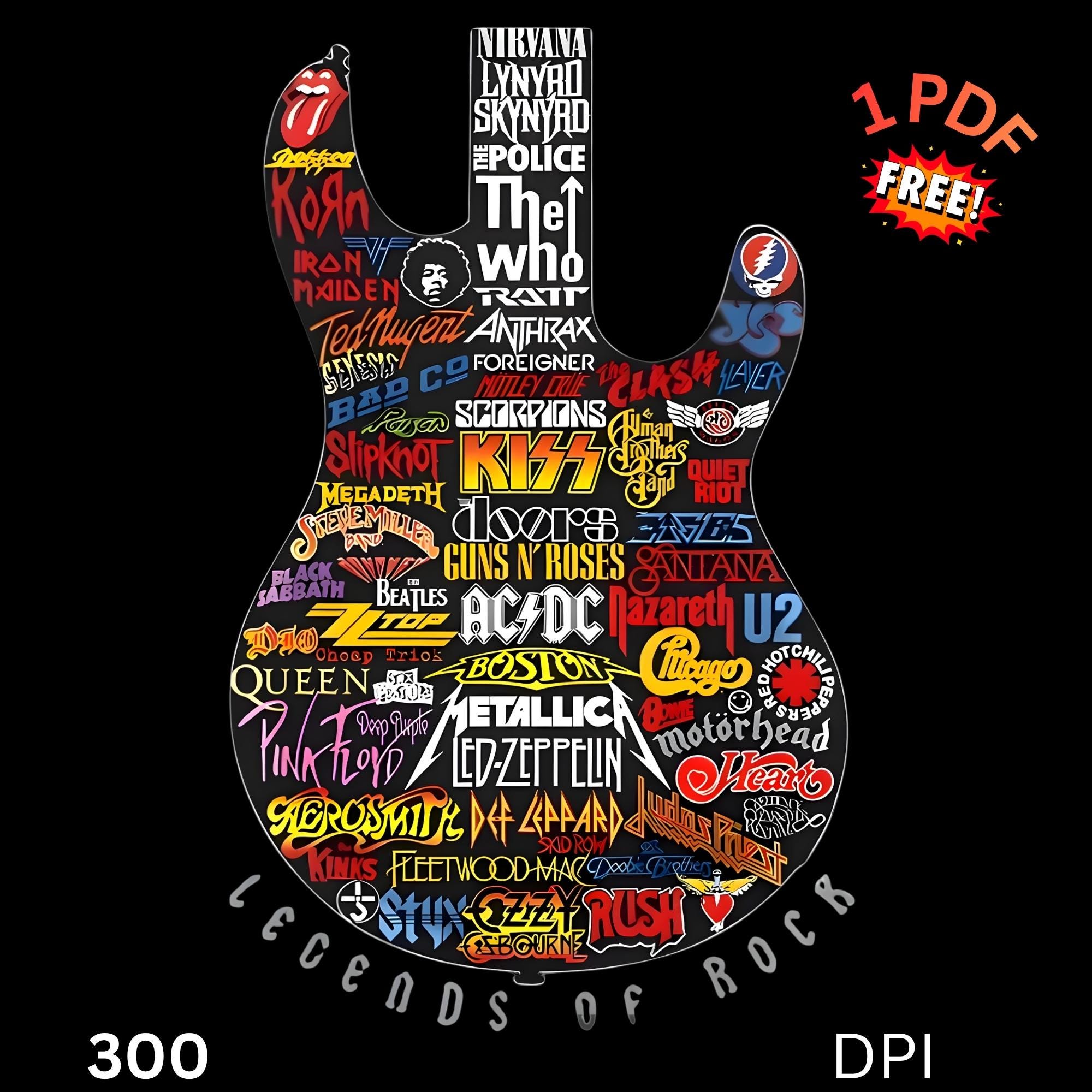 アート・デザイン・音楽 2010 Rock Charts Guitar Deluxe Edition Amazon.com: Pop Chart | Visual Compendium of Guitars | 16