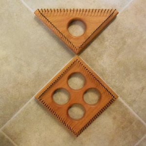 6 inch square and 6 inch triangle looms