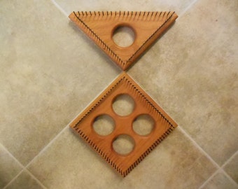6 inch square and 6 inch triangle looms