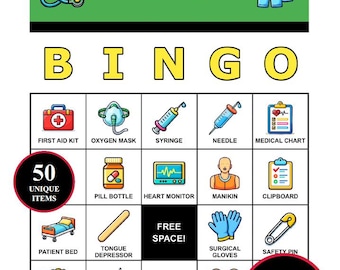 Krankenschwester Bingo Spiel - 200 druckbare Karten mit 50 ikonischen Momenten | Feier im 30