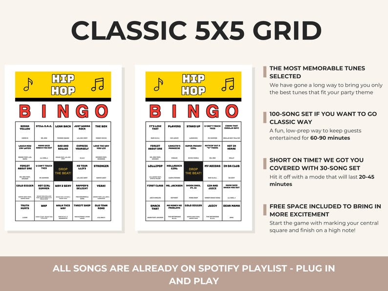 Paquete definitivo de bingo musical 46 en 1, colección de juegos imprimibles, descarga instantánea, PDF digital, tarjetas de llamada QR, actividad para fiestas en bares y pubs. imagen 3
