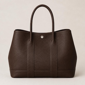 Genuine Leather Tote Bag – Minimalist Large Work Handbag for Women
