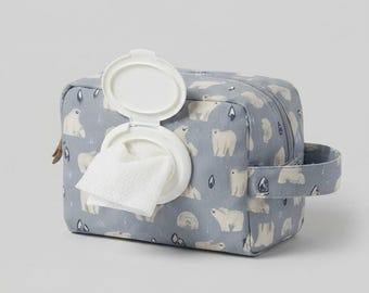 Mönster för blöj- och våtservetterpåse | Skötväska | Enkel DIY-utskrivbar PDF | Blöjväskaorganisatör | Handgjord babyshowerpresent