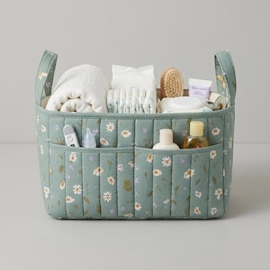 Stoff-Aufbewahrungskorb-Muster | Aufbewahrungskorb fürs Kinderzimmer | Einfaches DIY druckbares PDF | Home Korb Organizer | Handgefertigte Geschenkidee