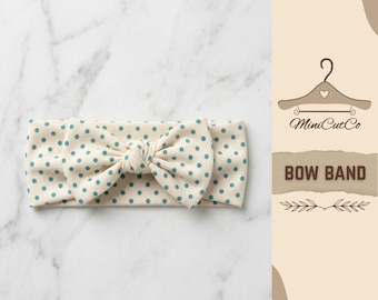 Baby Bow Headband Sewing Pattern | Hair Bow Band | Easy DIY Printable PDF | Handmade Baby Shower Gift | Newborn to Adult