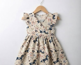 Baby Wrap Dress Sewing Pattern | Toddler Floral Dress | Easy DIY Printable PDF | Handmade Baby Shower Gift | Beginner Friendly