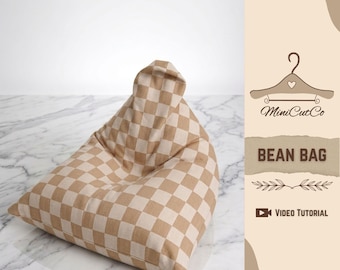 Bean Bag Sewing Pattern | Kids Bean Bag Chair | Easy DIY Printable PDF | Handmade Kids Gift | Beginner Friendly