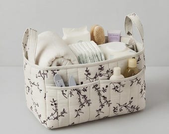 Sewing Basket Pattern | Fabric Storage Bin | Easy DIY Printable PDF | Home Organizer | Handmade Gift Idea
