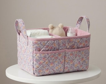 Patrón de costura para cesta de almacenamiento de tela / Cesta organizadora para guardería / PDF imprimible fácil de hacer / Regalo hecho a mano para baby shower / Ideal para principiantes