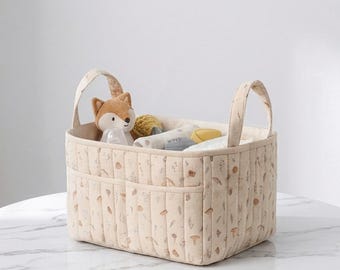 Patrón de costura para cesta de almacenamiento / Cesta de pañales de tela / PDF imprimible fácil de hacer / Organizador para la habitación del bebé / Regalo hecho a mano para baby shower