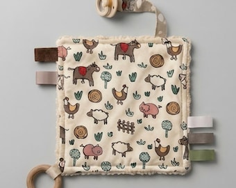 Mönster för sömnad av Crinkle Taggy-leksak | Sensorisk bandetikett för filt | Enkel DIY-utskrivbar PDF | Handgjord babyshowerpresent | Nybörjarvänlig