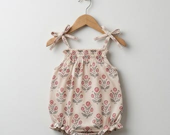 Mönster för babysparkdräkt med bloomer | Sommarjumpbyxa för baby | Enkel DIY-utskrivbar PDF | Mönster för småbarnssparkdräkt | Handgjord babypresent