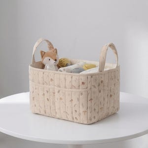 Storage Basket Sewing Pattern | Fabric Diaper Basket | Easy DIY Printable PDF | Baby Nursery Organizer | Handmade Baby Shower Gift