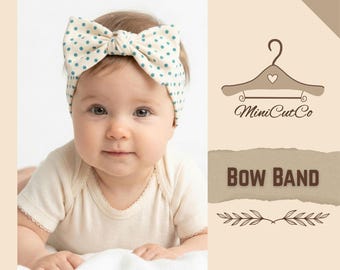 Baby Bow Band | Baby Hair Headband | Easy Diy Printable Pattern | Baby Shower Gift