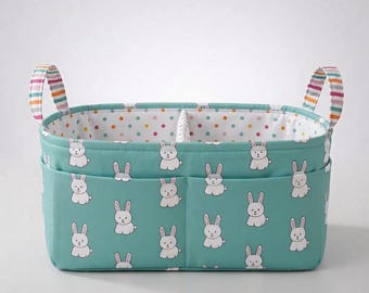 Storage Basket Sewing Pattern | Fabric Diaper Basket | Easy DIY Printable PDF | Baby Nursery Organizer | Handmade Baby Shower Gift