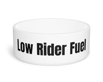 Comedero de cerámica para mascotas: "Low Rider Fuel" Apto para lavavajillas
