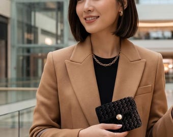 初心者向けかぎ針編み財布パターン｜質感のあるコイン・カードホルダー（PDFダウンロード）
