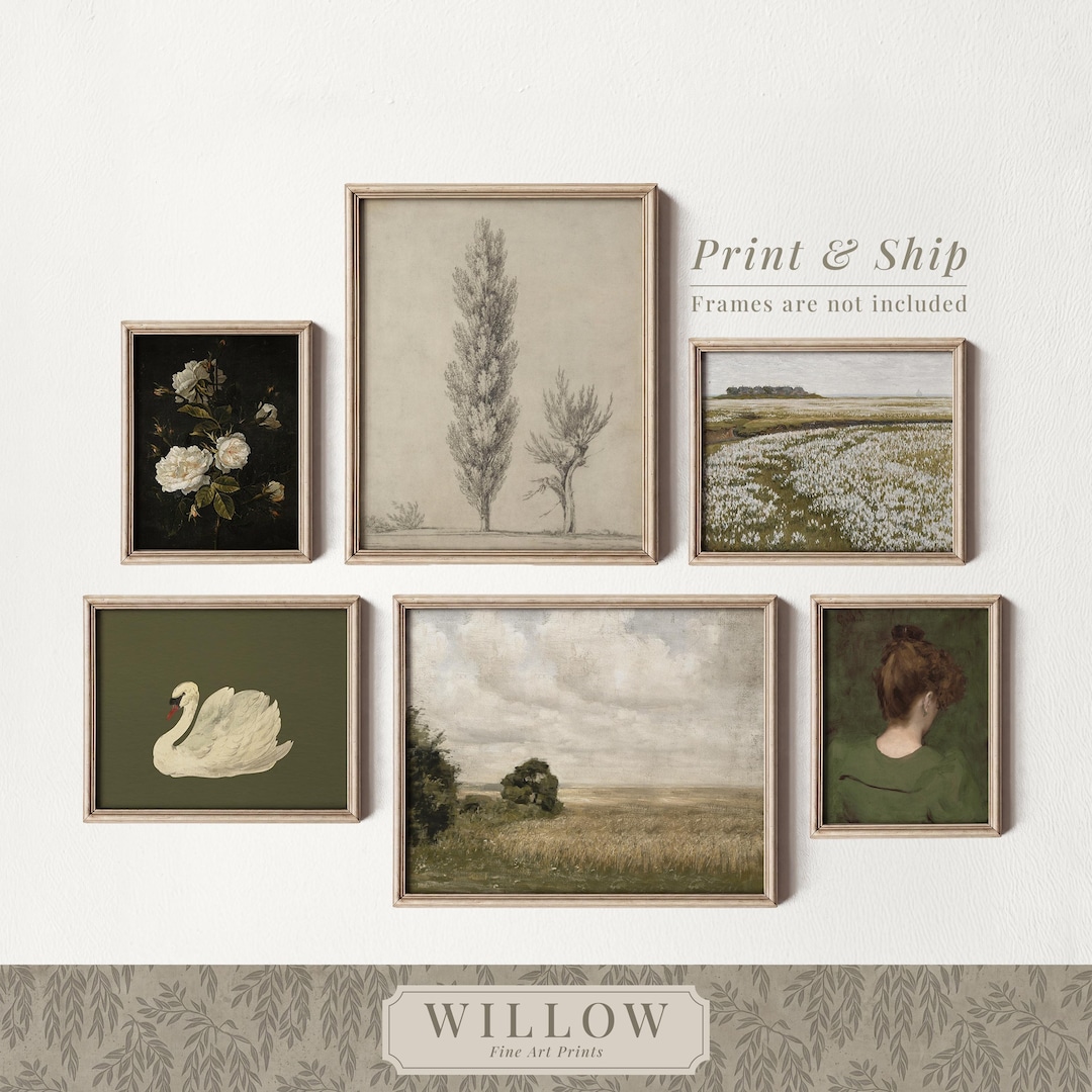 Vintage Farmhouse Gallery Wall Art Set, Neutral Cottagecore Prints - Etsy