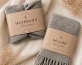Belly Band Packaging Template Printable Knit or Crochet Label Design Editable Headband and Scarf Care Instruction Handmade Product Labels