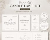 Candle Label Templates Editable in Canva, Minimal Candle Labels, Jar Label Set, Small Business Packaging, Printable Label Kit