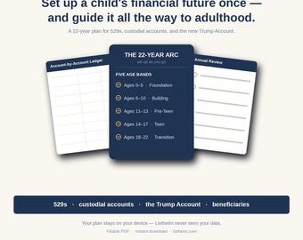 Child Financial Planning Workbook | Architecting and Handing Off Your Child's Financial Future
