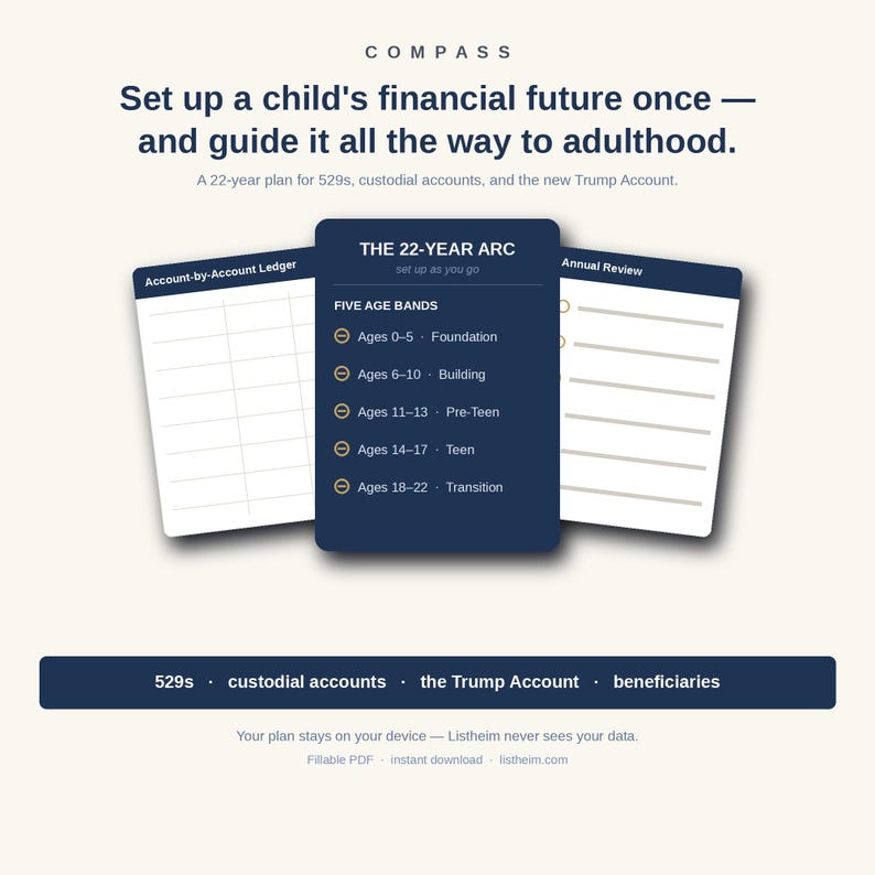Child Financial Planning Workbook | Architecting and Handing Off Your Child's Financial Future bild 1