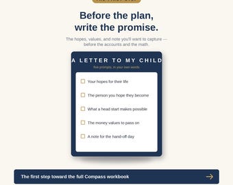 A Letter to My Child's Future — Guided Fillable Keepsake for Parents and Grandparents