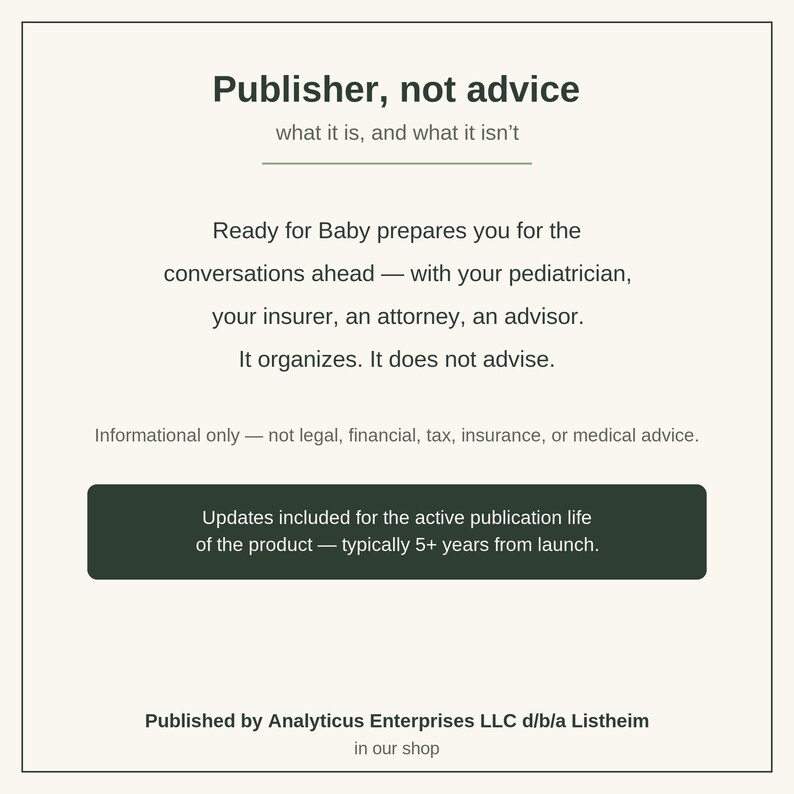 New Baby Legal and Financial Planner | Guardianship, 529 and Custodial Setup, Insurance and Estate Checklist for New Parents | Fillable PDF image 10