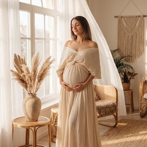 Cream Maternity Gown - Etsy Cream Maternity Gown - Etsy