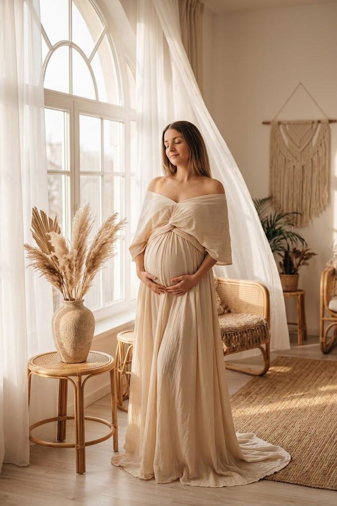 Cream Maternity Gown - Etsy