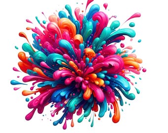 Ultimate Ink & Paint Splash Collection: Transparent PNG Overlays, Artistic Splatter Backgrounds, High-Res Clipart for Design Projects