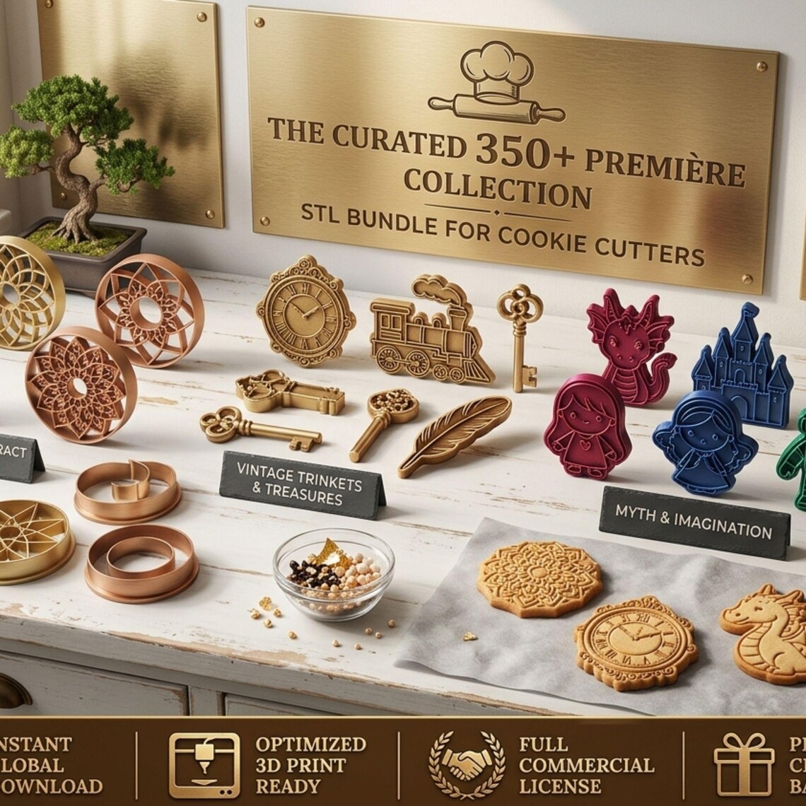 400+ Cookie Cutter STL & 3MF Files 3D Print Baking Molds DIY Cookie ...
