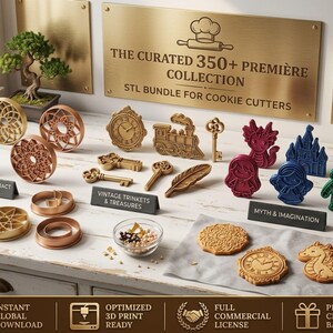 400+ Cookie Cutter STL Files, 3D Print Baking Molds Mega Bundle (Digital Download)