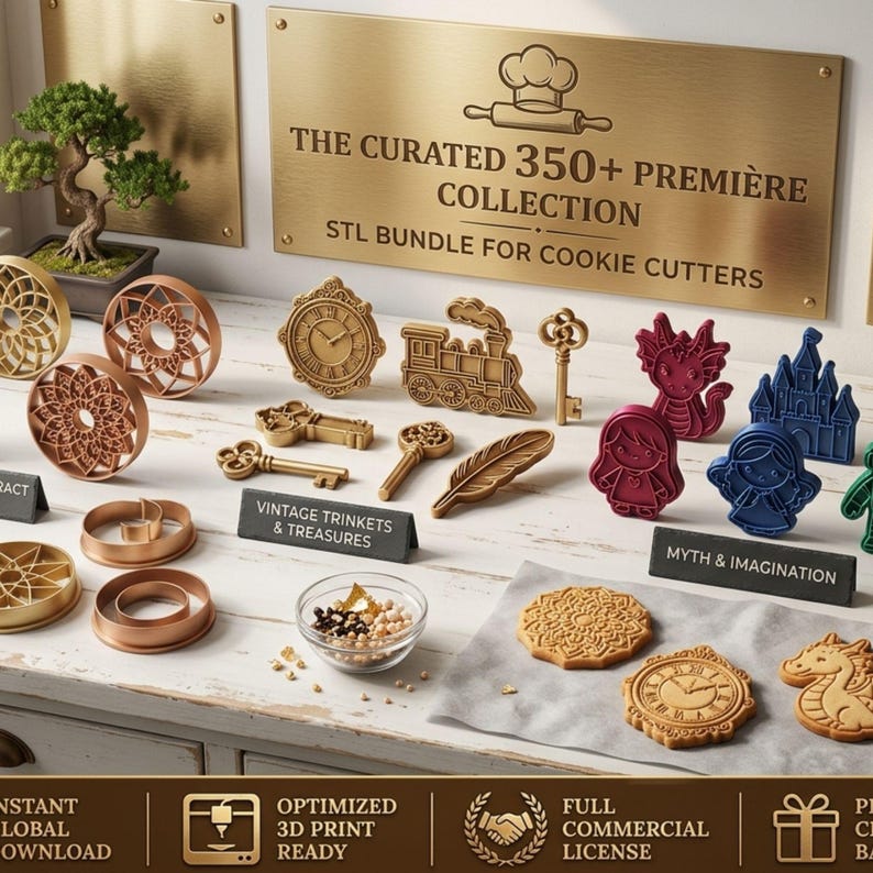 400+ Cookie Cutter STL Files, 3D Print Baking Molds Mega Bundle (Digital Download)