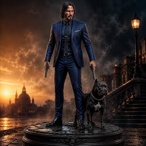 John Wick Assassin-staty, taktisk actionfigur, samlardekor