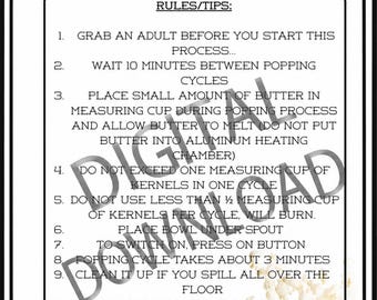 Popcorn Stand Printable