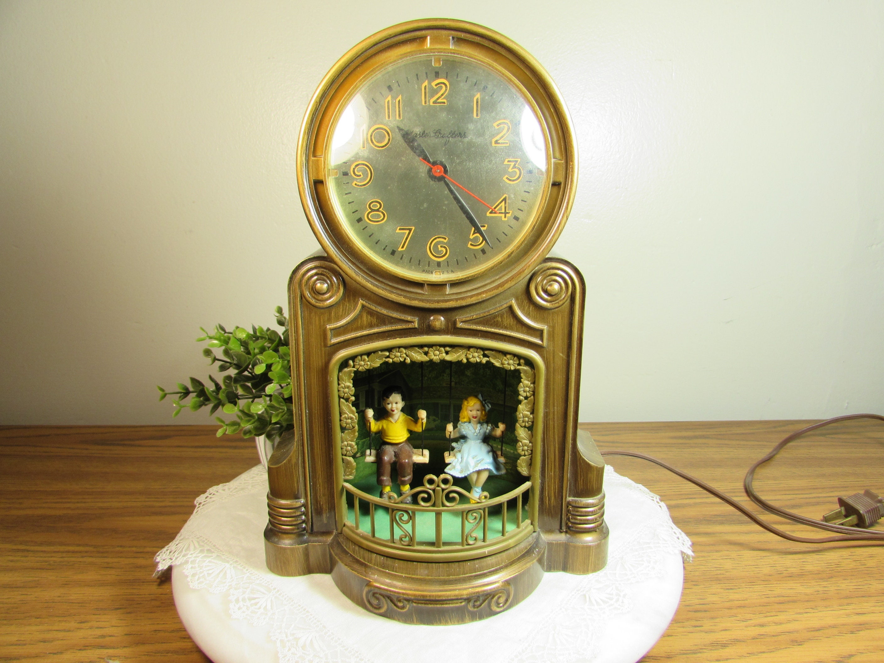 vintage/50’S MASTER CRFTERS/Wall Clock MASTERCRAFTERS STARBURST #128 WALL CLOCK 1950'S RARE ALL