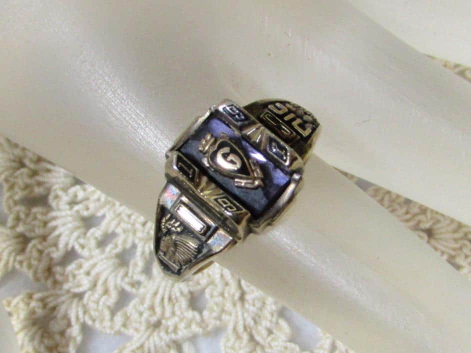 アクセサリー K10YG JOSTEN College Ring 1965 Vintage K10YG JOSTEN